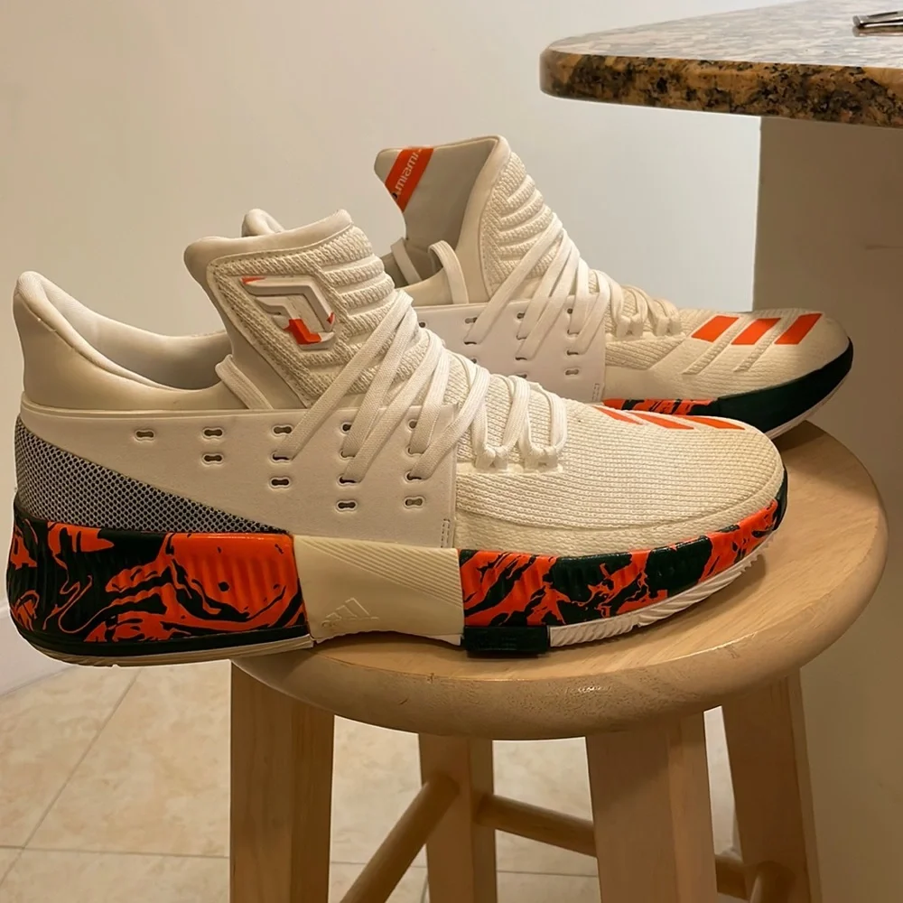 Adidas Dame 3 Lillard 3 Miami Hurricane PE - Picture 1 of 4